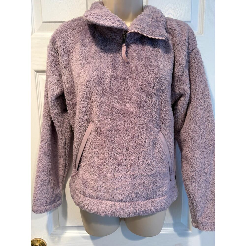 The North Face Plush Fleece Pullover XS Lavender Purple 1/4 Zip Jacket NF0A3YSP